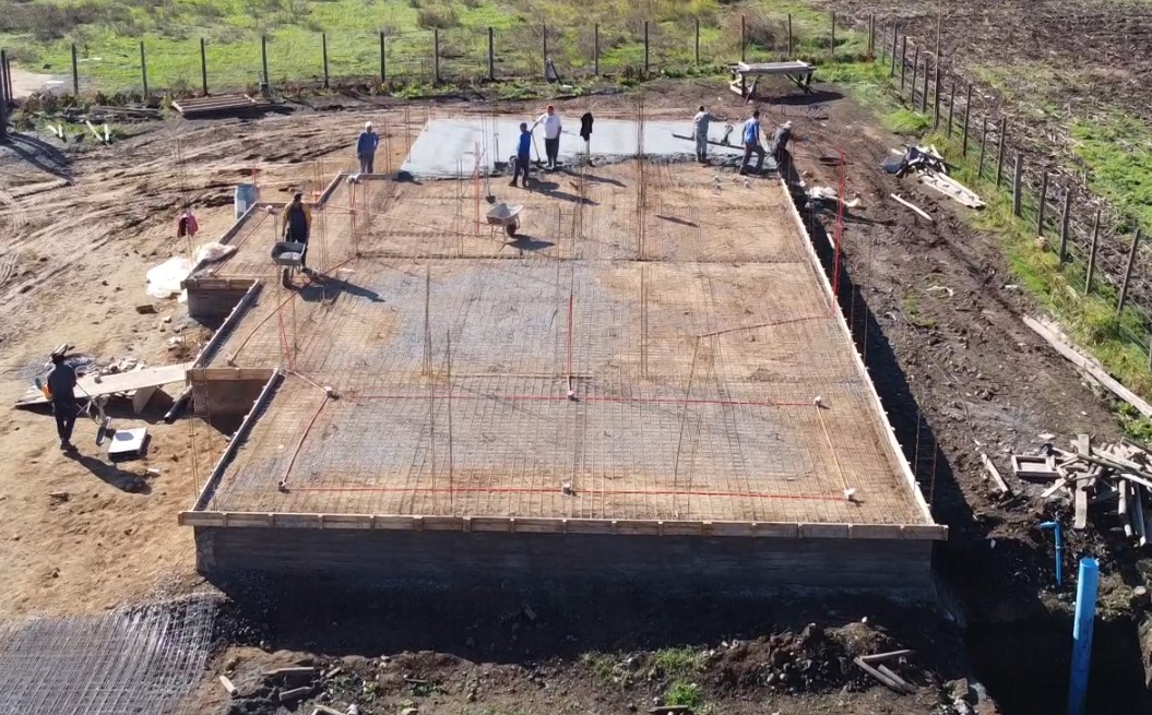 Fundaciones de vivienda en obra
